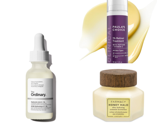 Skincare routine cover photo collage