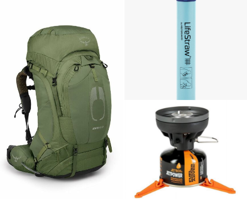 My recommended travel and outdoor gear cover photo collage