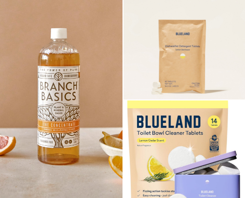 Cleaning products cover photo collage