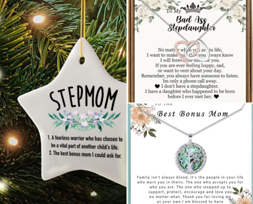 Christmas Gifts for Blended Families: Stepmoms, Bonus Moms & Bonus Kids cover photo collage