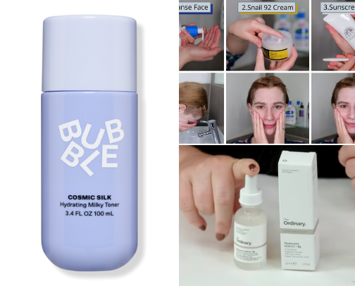 Skincare I use with sensitive skin. cover photo collage