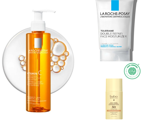 Facial products cover photo collage