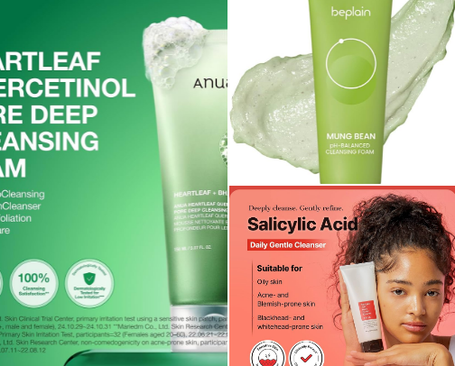Acne-Prone, Oily skin cover photo collage