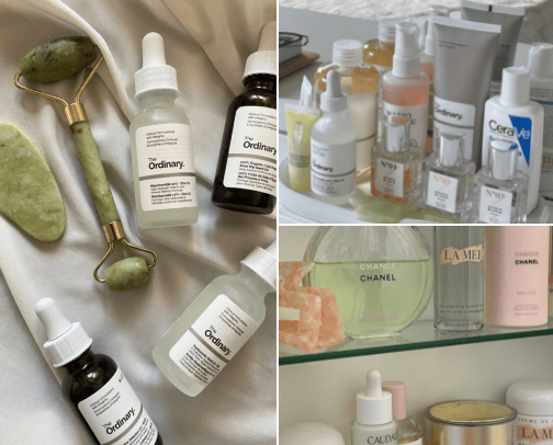 skincare🧴 cover photo collage
