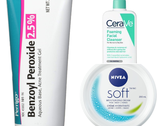 Skincare for acne prone skin cover photo collage