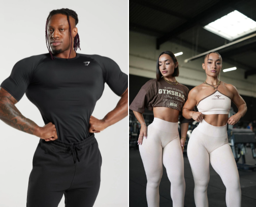 Gymshark compression shirt for gym rat🔥 cover photo collage