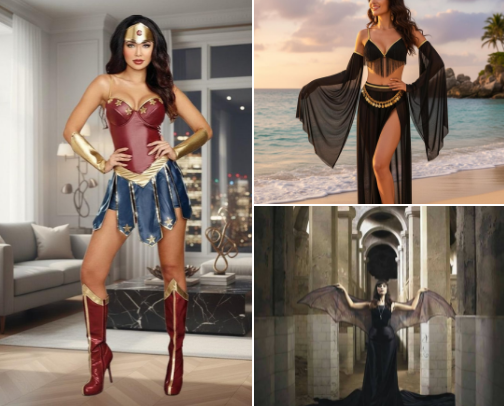 Holiday outfits and accessories cover photo collage