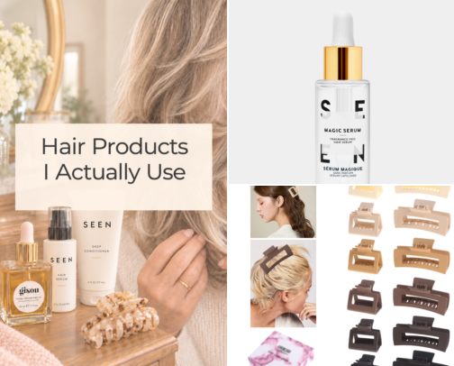 Hair Products I Actually Use & Love: Everyday Styling Favorites cover photo collage