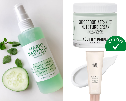 my top skincare products! cover photo collage