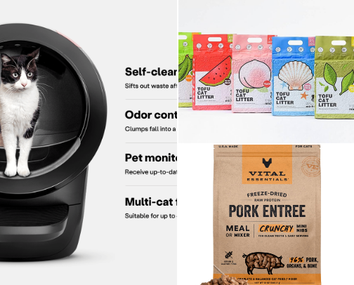 cat essentials and more! cover photo collage