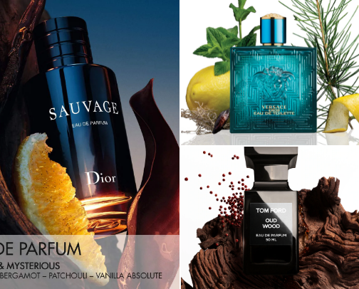 perfumes for him🤩 cover photo collage