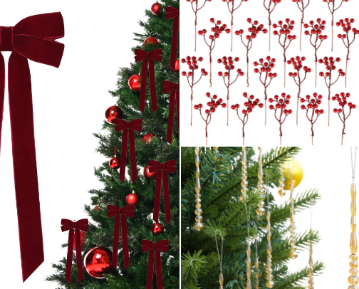 Easy Traditional Gold and Burgundy Holiday Decoration Picks I'd Make Again and Again cover photo collage