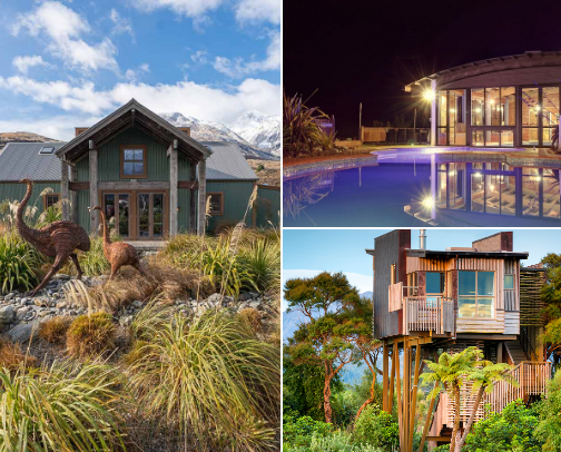 Eco Stays New Zealand cover photo collage