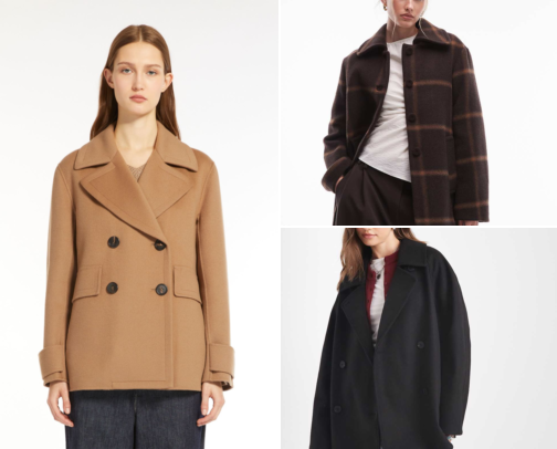 Pea Coats for Fall cover photo collage