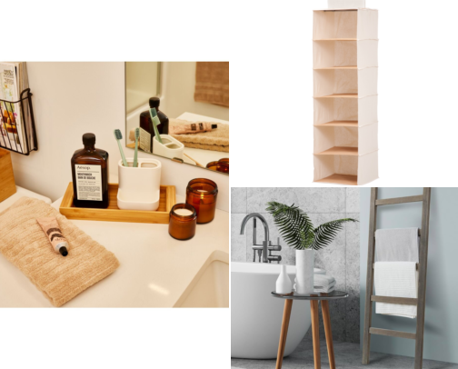I Finally Found Bathroom Storage That Looks Good Without Drilling Holes cover photo collage