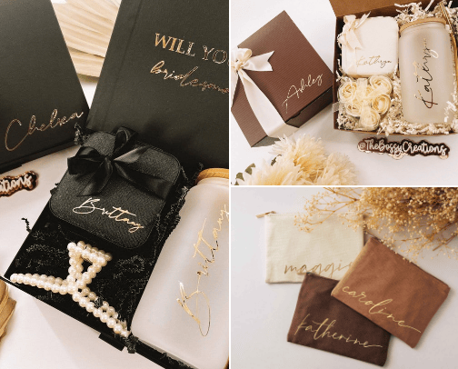 Bridesmaids Proposal gifts 🌷 cover photo collage