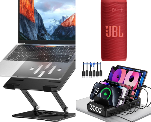 Tech gadgets cover photo collage
