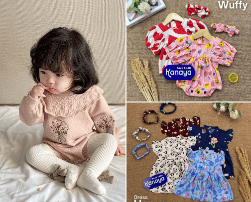 Dress for sweet baby girls 🐣 cover photo collage