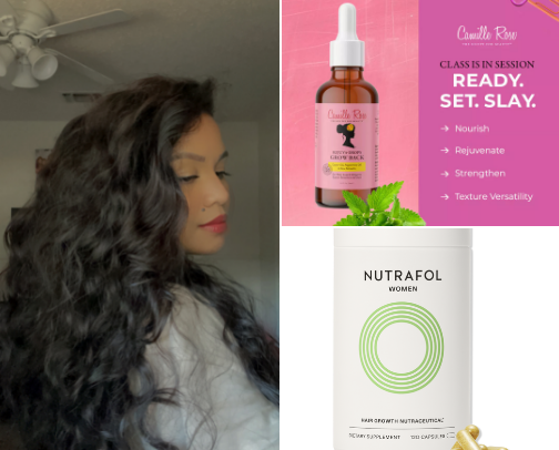 Hair goal essentials to achieve healthy thick hair cover photo collage