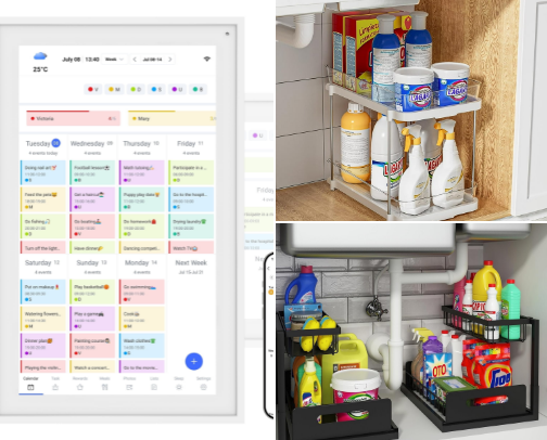 Staying organized made easy. I love being organized. These items will assist you in staying on top of things OR having a place for everything. Either way, you’ll finish ahead of the game by making things easier and more organized than ever! cover photo collage