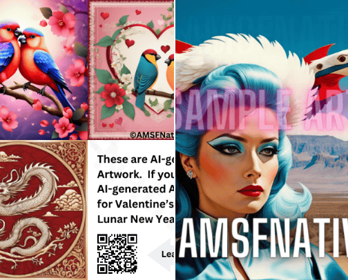AI-generated NFT Artworks cover photo collage
