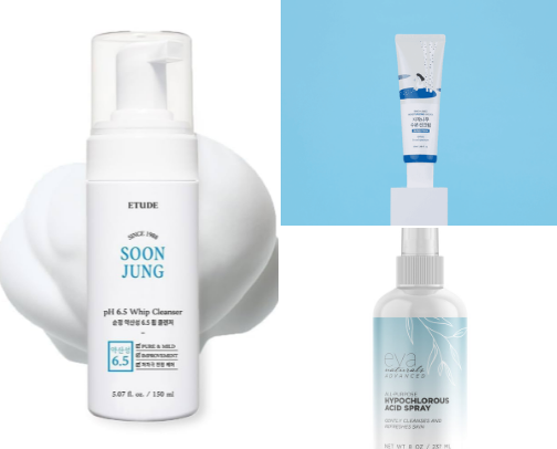 skincare and body care cover photo collage