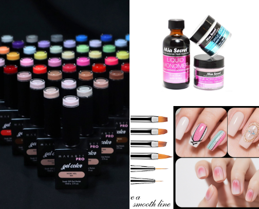DIY nail products cover photo collage