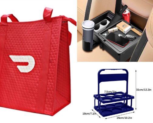 🚗 Food Delivery Driver Essentials | DoorDash-Compatible Gear cover photo collage