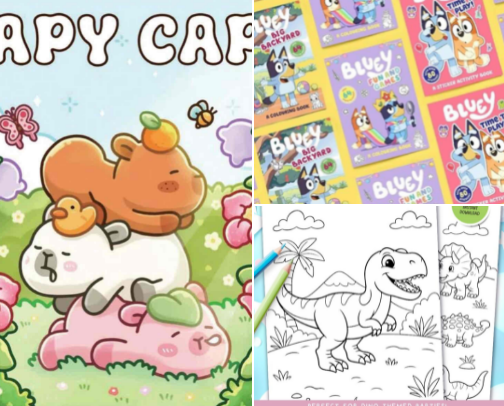 Cute & Affordable Coloring Books + Printables for Kids!! 📘✨🌈 cover photo collage
