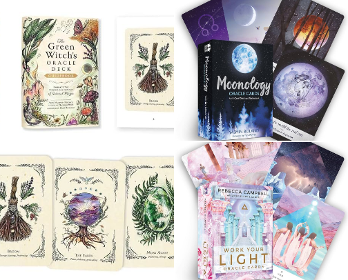 oracle/tarot gift ideas for Christmas cover photo collage