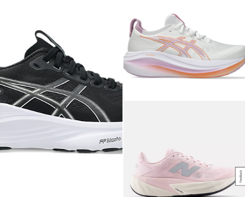 Running shoes cover photo collage