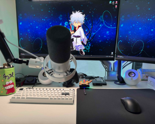 My gaming setup (plus work) cover photo collage