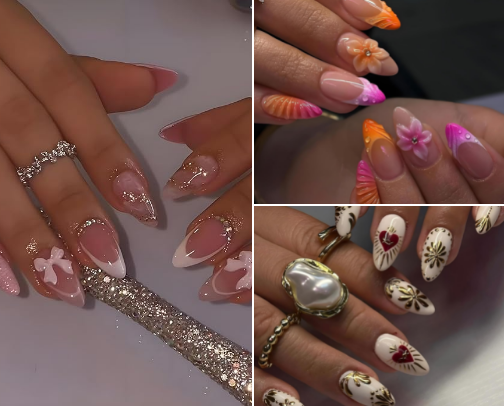 3D Medium Press On Nails cover photo collage