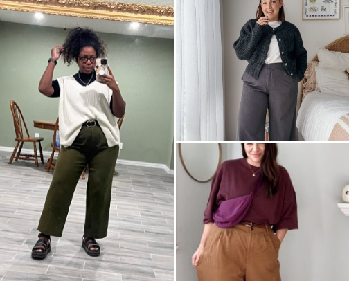 Plus size corporate girly outfits cover photo collage