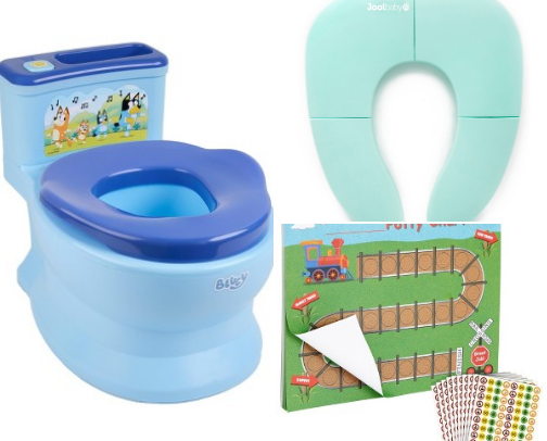 Potty training musts cover photo collage