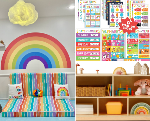 🌈 Rainbow Playroom Decor✨ cover photo collage