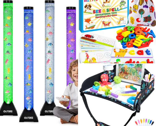 Sensory Toys, Autism Resources & Learning Tools for Kids cover photo collage