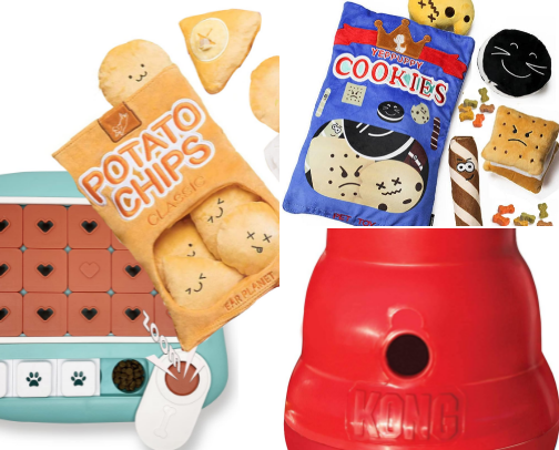 Amazon Enrichment Dog Toys cover photo collage