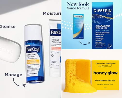Acne prone skin care cover photo collage