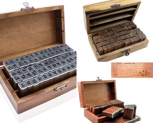 Get Free - Creative set: 70Pcs Wooden Rubber Alphabet Letter Number Stamps, Rectangular, Capital & Lower Case, DIY Craft Card Making, Scrapbooking Supplies (Dark Wooden) set cover photo collage