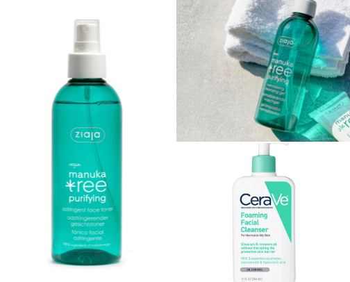 Skincare routine for oily skin cover photo collage