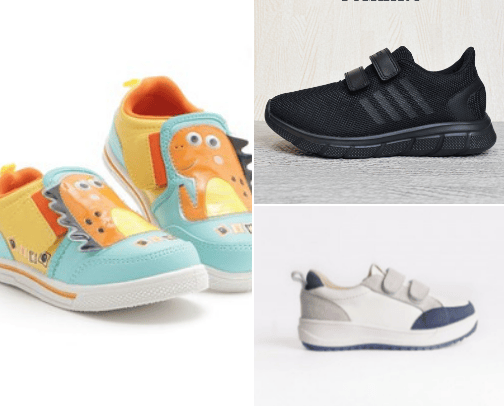 Recommended shoes for children cover photo collage