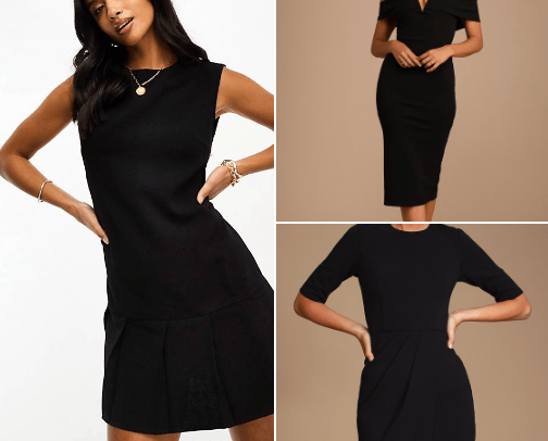 the Little Black Dress list cover photo collage