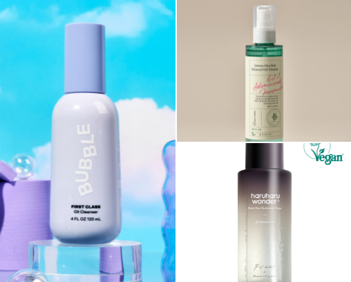 skincare routine for sensitive acne-prone skin cover photo collage