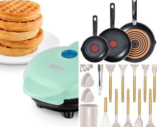 Essential kitchen items. cover photo collage