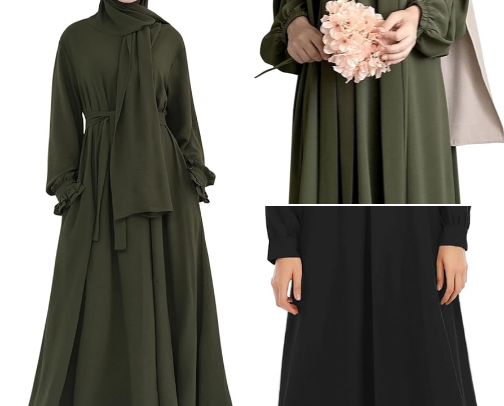 Perfectly recommended of abaya and muslimah dress🥰 cover photo collage