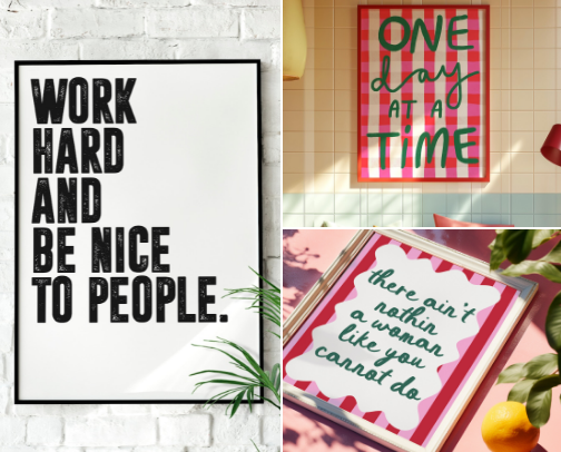 Bold & Sassy Typography Prints for Gallery Walls cover photo collage