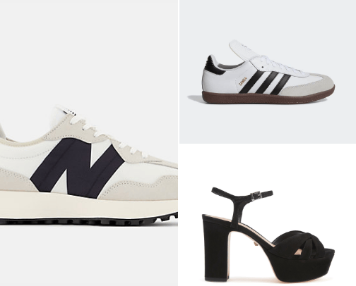 Heels and sneakers cover photo collage