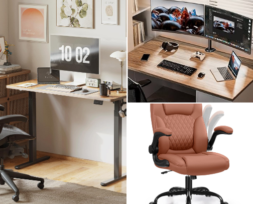 HOME OFFICE MUST HAVES cover photo collage