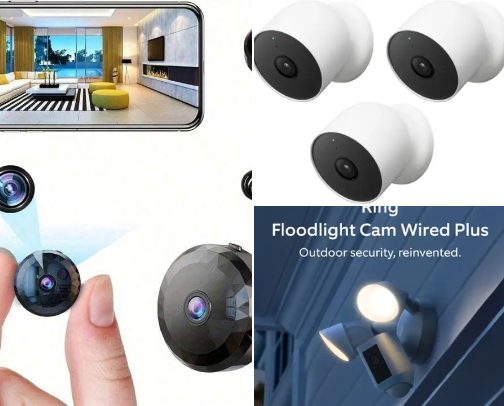 Security camera cover photo collage